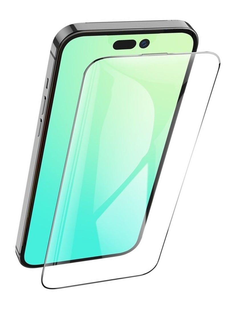 BORTONY Tempered Glass Screen Protector (14 Pro Max) Film Full Coverage Edge to Edge Case Friendly 9D Screen Protector For Apple iPhone 14 Pro Max 6.7'' Clear/BLACK - Image 5