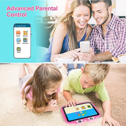 Trayoo Kids Tablet 10.1 Inches Android 11 64GB Tablets for Kids with Case, Google Play, YouTube, Dual Camera, WiFi, Bluetooth, Apps Pre-Installed, Education, Parent Control Tablet (Pink) - Image 4