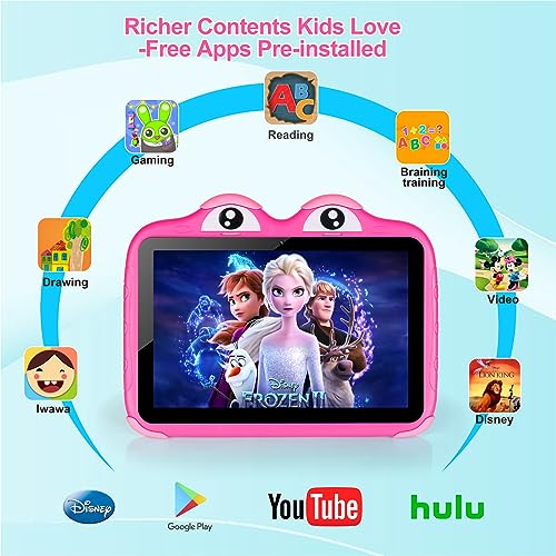 Trayoo Kids Tablet 10.1 Inches Android 11 64GB Tablets for Kids with Case, Google Play, YouTube, Dual Camera, WiFi, Bluetooth, Apps Pre-Installed, Education, Parent Control Tablet (Pink) - Image 3