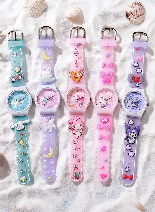 Happy D Girls Watch - 3D Cartoon Waterproof Toddler Watch, Gifts for Girls Age 2-8 Toys for 3 4 5 6 7 Year Old Girls - Kids Gifts - Image 1