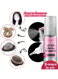 Luxfume 50ml Lace Wig Adhesive Remover Spray 3 in 1 Lace Wigs Toupee and Tape Hair Extension Remover Non Greasy Quickly Dissolve Wig Lace Wig Tape Remover Gentle on Skin Hairline and Wigs  - Image 5