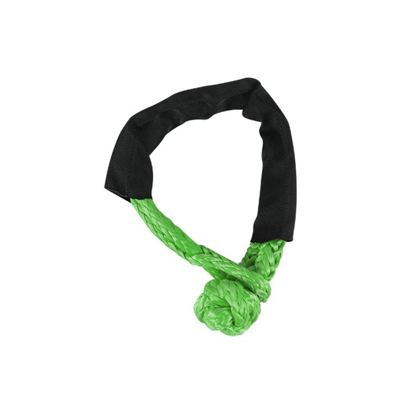 Synthetic Soft Shackle, Soft Shackle Recovery Rope with Sleeves for Boating ATV UTV SUV Truck Off-Road Recovery (Green) - Image 1