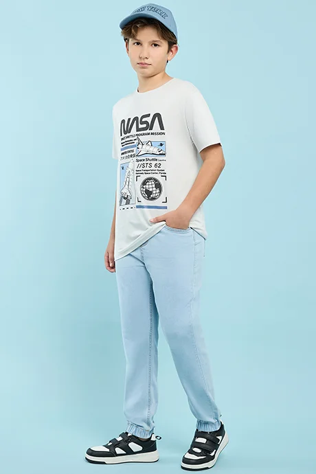 أر أند بي Washed Jogger Jeans with Drawstring Waist