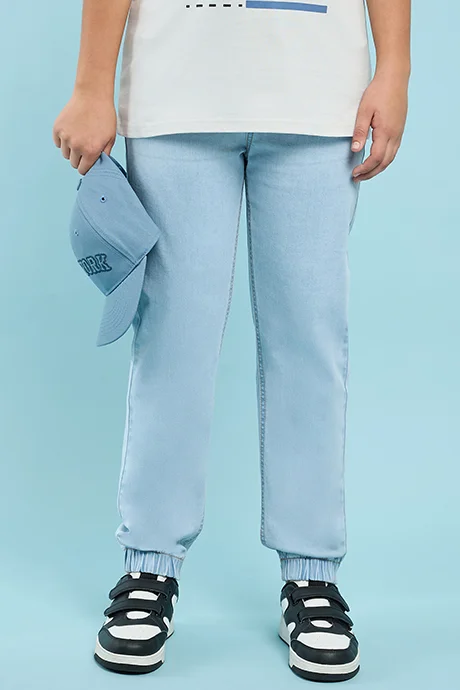 أر أند بي Washed Jogger Jeans with Drawstring Waist