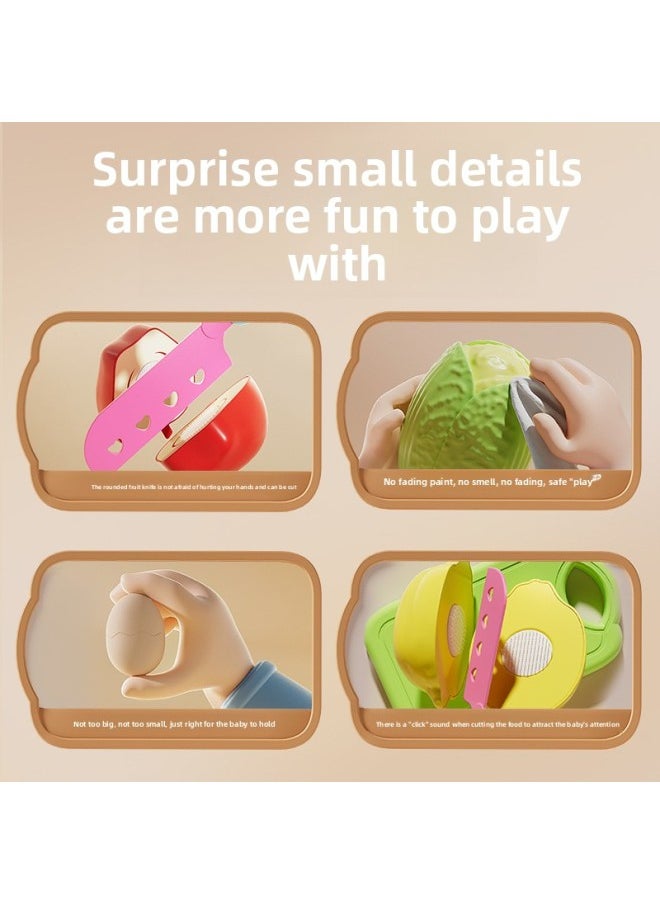 Tao Doodle Mini Che Le Kitchen Simulation Fruit, Vegetable And Fruit Picnic Suit Children's Toys Educational Play-house-Color:Fruit And Vegetable Peeling Music 13-piece Set (ordinary Basket)-820-33a  - Image 5