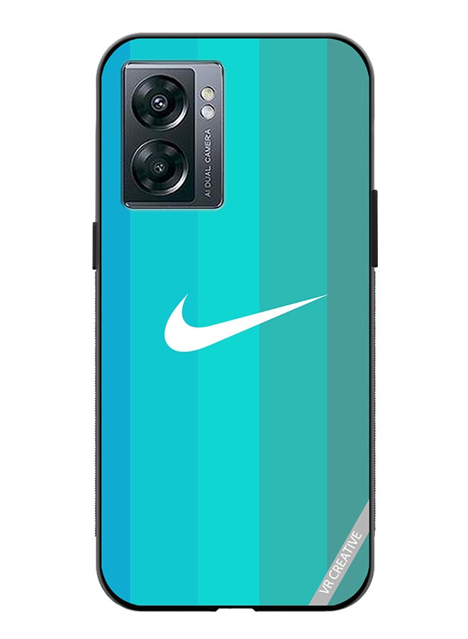 VR CREATIVE Protective Case Cover For Oppo A57 5G Nike Logo Turquois Design Multicolour - Image 1