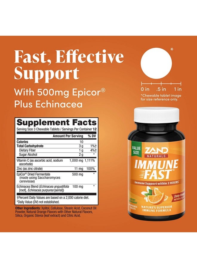 ZAND Immune Fast Chews ; Boosts Immune Response & Cell Activity W/Epicor* & Vitamin C (Orange 36 Count) - Image 3