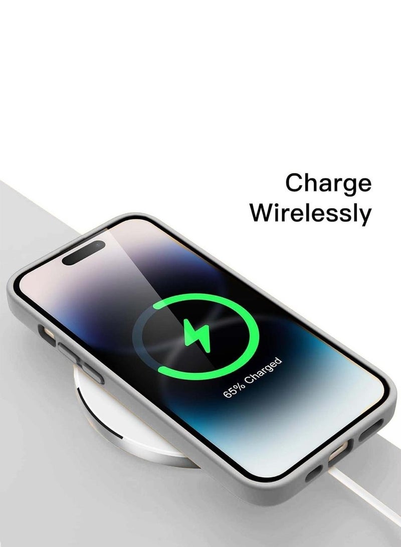 Techie حافظة مغناطيسية شفافة MagSafe لهاتف آبل آيفون 16 برو ماكس مع حواف ملونة غير لامعة - رمادي - Image 5