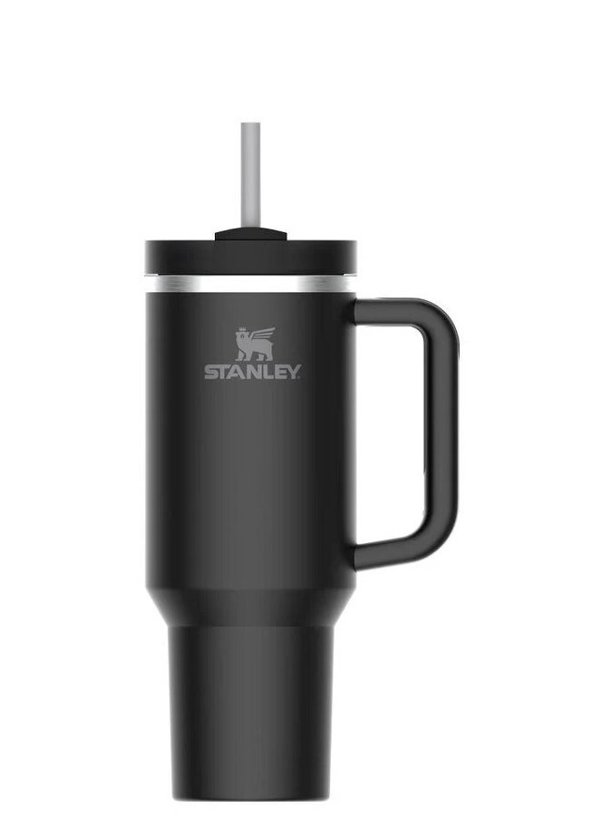 Stanley - Quencher H2.0 FlowState Vacuum Insulated Tumbler 40oz Black Stainless Steel Travel Mug with Leakproof Lid & Reusable Straw, Double-Walled Design, Keeps Drinks Hot for 7 Hours & Cold for 24 Hours, Durable & Portable for On-the-Go Hydration - Image 1
