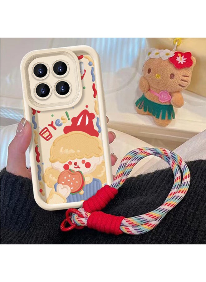 Jiang Ming Jiangming Suitable For Xiaomi 15 Pro Phone Case Xiaomi 15 Pro Protective Cover Full Coverage Lens Anti-Drop Anti-Fingerprint Skin-Friendly Soft Shell Painted Simple Style Creative Cute Cartoon With La - Image 4