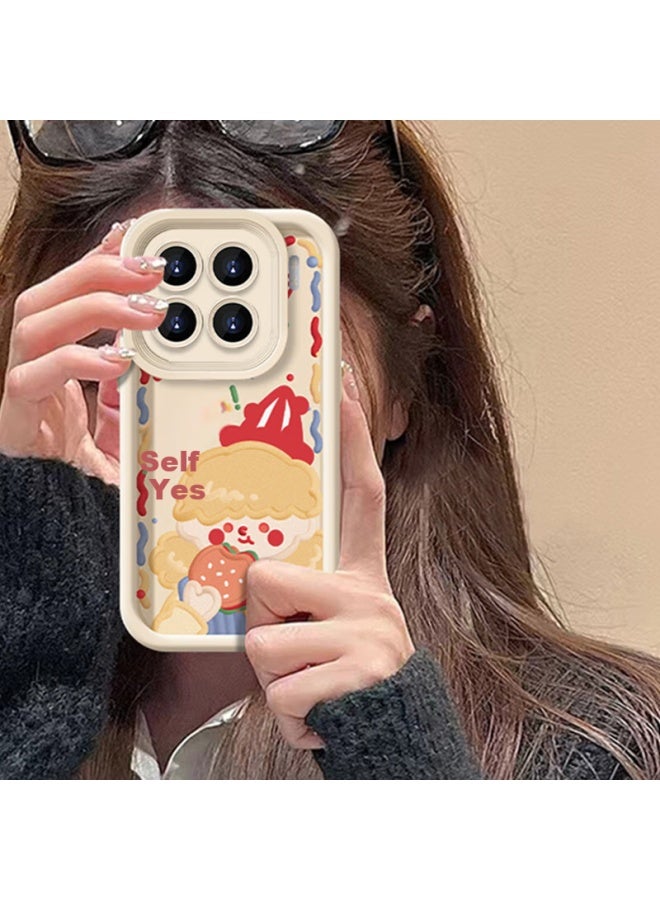 Jiang Ming Jiangming Suitable For Xiaomi 15 Pro Phone Case Xiaomi 15 Pro Protective Cover Full Coverage Lens Anti-Drop Anti-Fingerprint Skin-Friendly Soft Shell Painted Simple Style Creative Cute Cartoon With La - Image 2