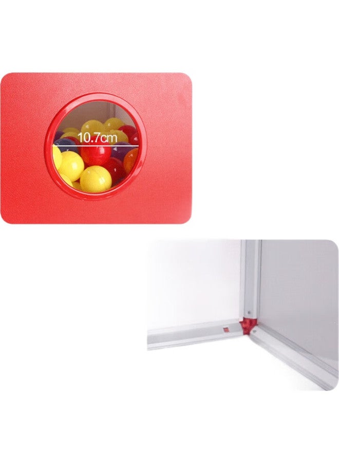 Oumai Lucky Draw Box, Raffle Box, Prize Drawing Box, Prize Grabbing Box, Lottery Ball, Event Opening, Aluminum Alloy Detachable, Annual Meeting Use, Lucky Draw Box, 30Cm, All Red Version (Without Balls) - Image 1
