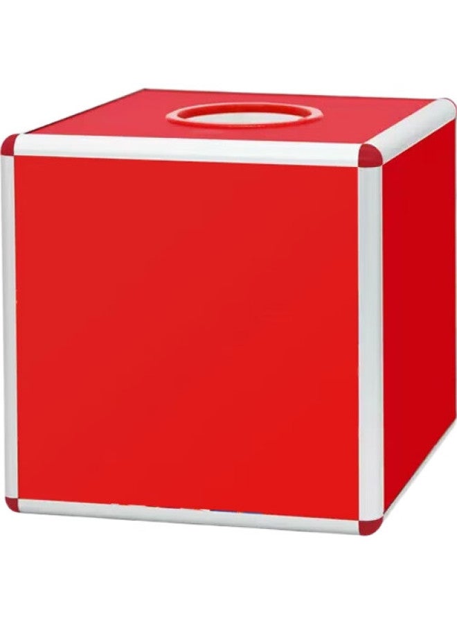 Oumai Lucky Draw Box, Raffle Box, Prize Drawing Box, Prize Grabbing Box, Lottery Ball, Event Opening, Aluminum Alloy Detachable, Annual Meeting Use, Lucky Draw Box, 30Cm, All Red Version (Without Balls) - Image 2