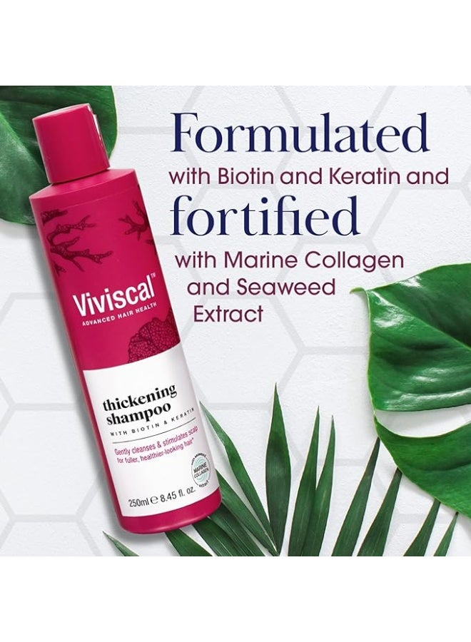 Viviscal Hair Thickening Shampoo for Women Formulated with Biotin, Keratin & Marine Collagen,  Shampoo for Thinning Hair, Hair Fall, and Hair Volume –  250ml - Image 2