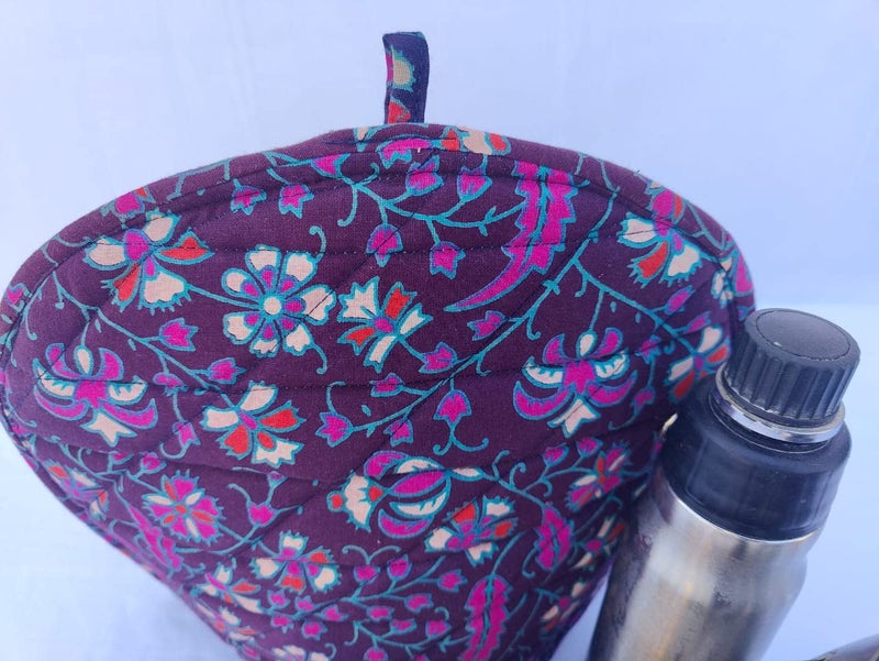 Malan Bai Mandala Tea Cozy Cover Hand Block Winter Tea Cozy Cotton Tea Kettle Warmer Pot Cover Hot Coffee Cover Handamde Kitchen Décor Brand: Malan Bai - Image 5