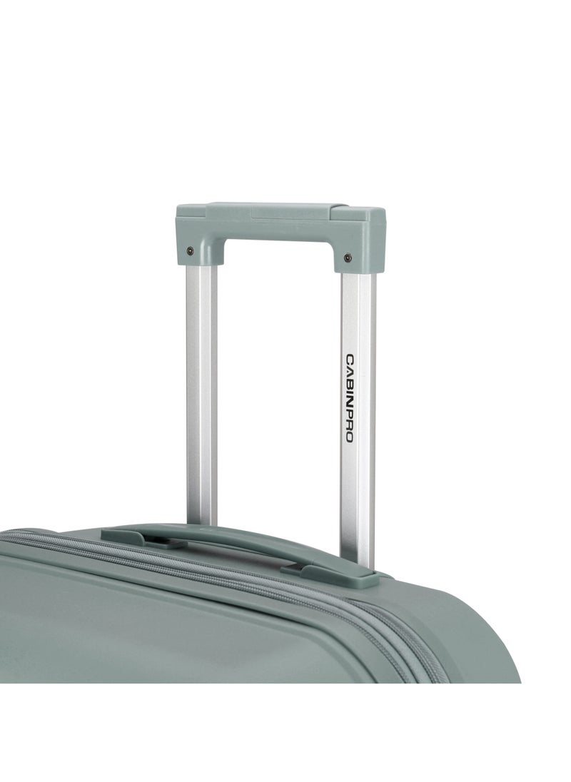 CABINPRO Unisex Expandable PP Fashion Trolley Luggage Set Lightweight Hard Shell Spinner luggage with 360° Degree 4 Twin Wheel and Double Zippers CP003- Green  - Image 5