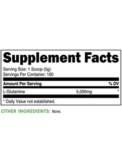 Bucked Up Lglutamine 500G Powder Glutenfree Nongmo Unflavored (100 Servings)  - Image 2