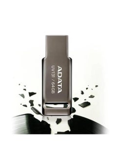 أداتا محرك أقراص فلاش ADATA UV131 سعة 64 جيجابايت USB 3.2 | نقل بيانات خفيف الوزن وسريع | معدن الفضة  - Image 5