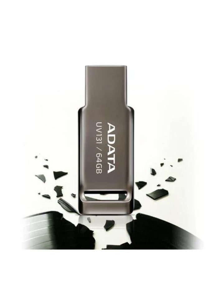 أداتا محرك أقراص فلاش ADATA UV131 سعة 64 جيجابايت USB 3.2 | نقل بيانات خفيف الوزن وسريع | معدن الفضة  - Image 5