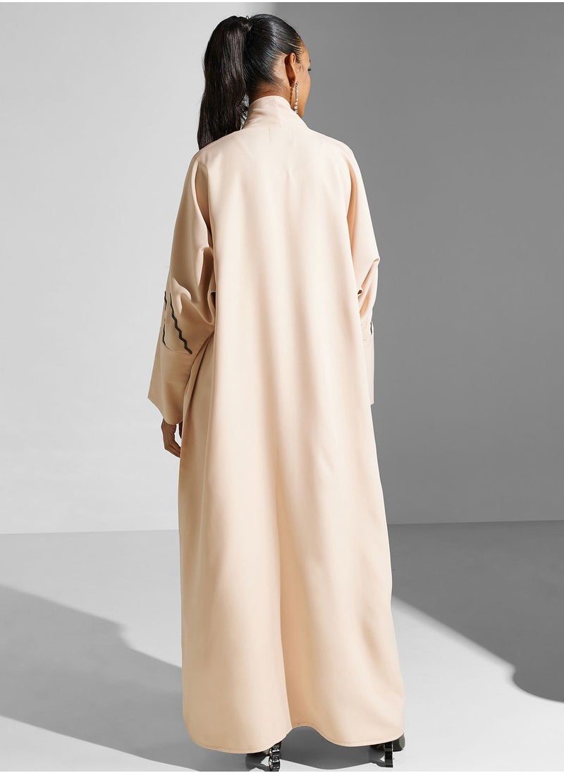 hayas closet Embellished Front Open Abaya  - Image 2