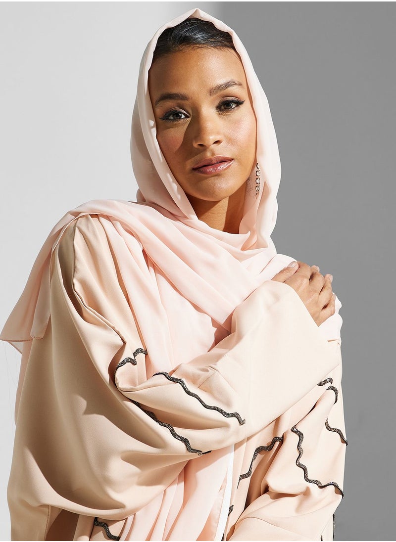 hayas closet Embellished Front Open Abaya  - Image 4
