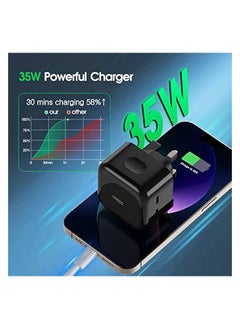 VINSOC 35W USB C Charger, GaN Fast Charging Type C Adapter Block Multiple Ports, Wall Charger Plug Compatible  - Image 2