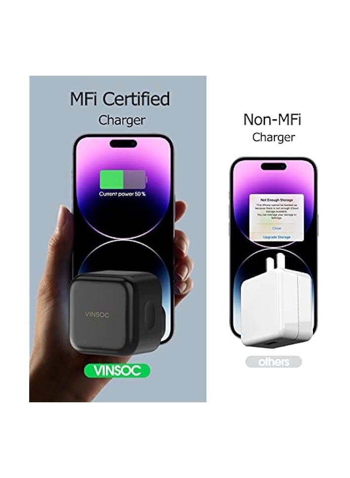 فينسوك شاحن USB C بقوة 35 وات، ومحول GaN للشحن السريع من النوع C، ومنافذ متعددة، ومتوافق مع قابس شاحن الحائط - Image 3