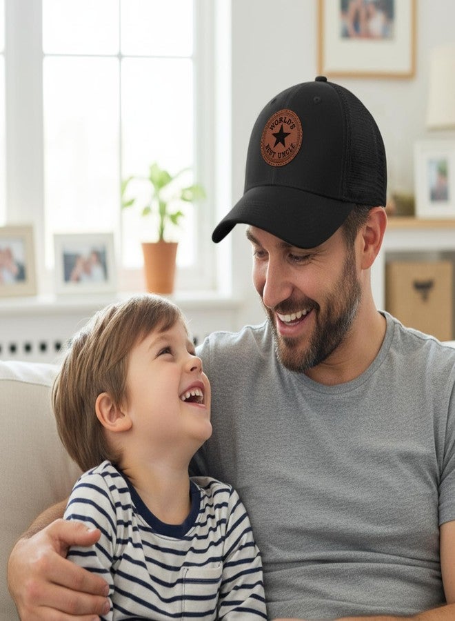 Supload Uncle Gifts from Niece Nephew Worlds Best Uncle Ever Hat Christmas Fathers Day Birthday Gifts for Uncle Black - Image 5