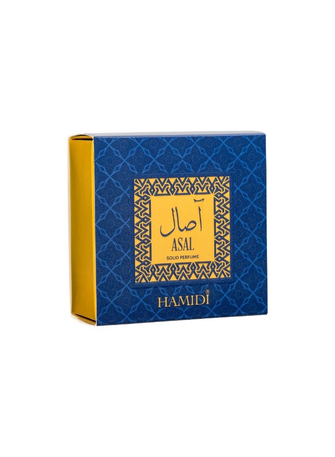 Hamidi Asal Solid Perfume 10g, Long-Lasting, Fiery Pink Pepper, Citrus Burst, Smoky Incense & Amberwood Musk Signature Scent for Men & Women - Image 4