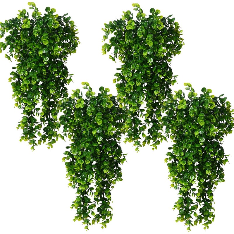 نباتات يوكاليبتوس مزيفة معلقة 4 قطع من توب رومز