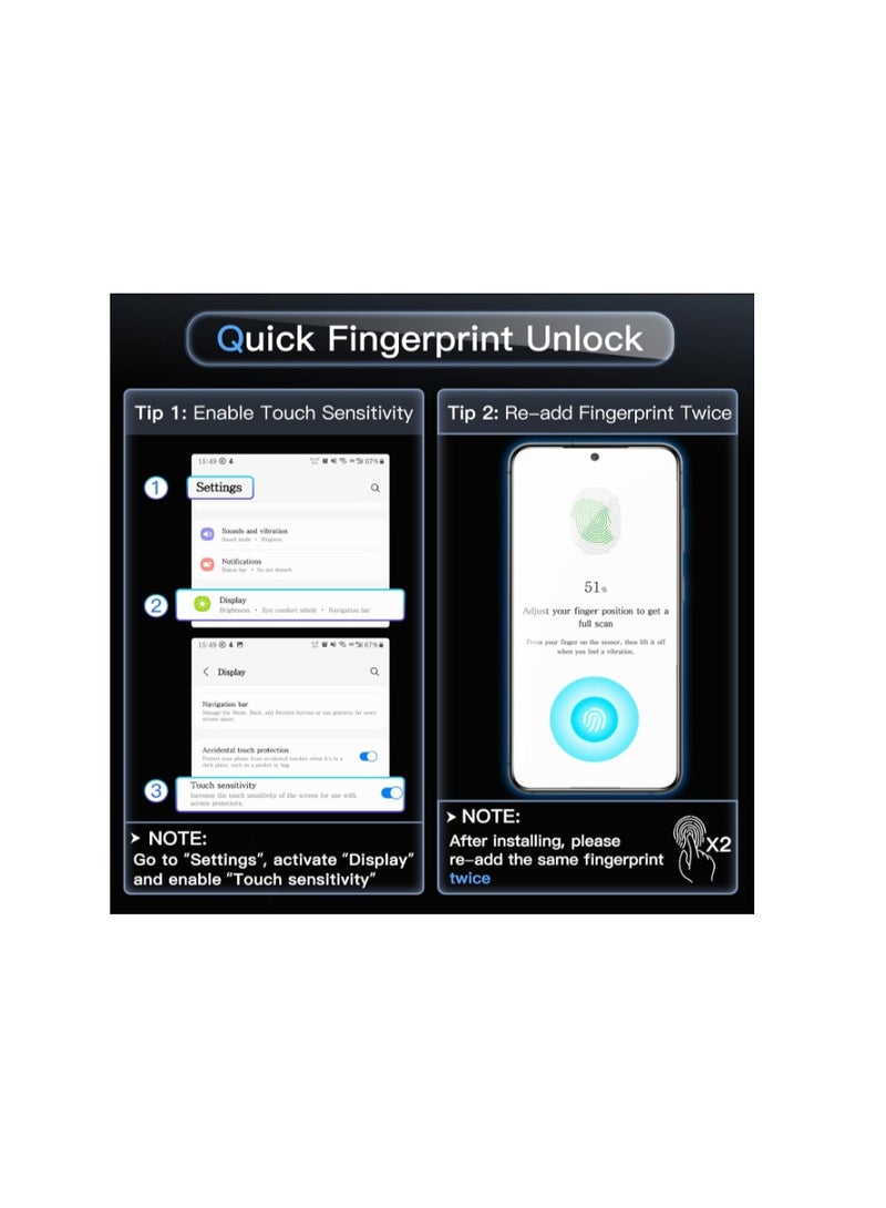 Jetech 3 in 1 Matte Case for Samsung Galaxy S26 Ultra with 2-Pack Tempered Glass Screen Protector, Translucent Shockproof Phone Cover with Camera Lens Full Protection (Black) - Image 5