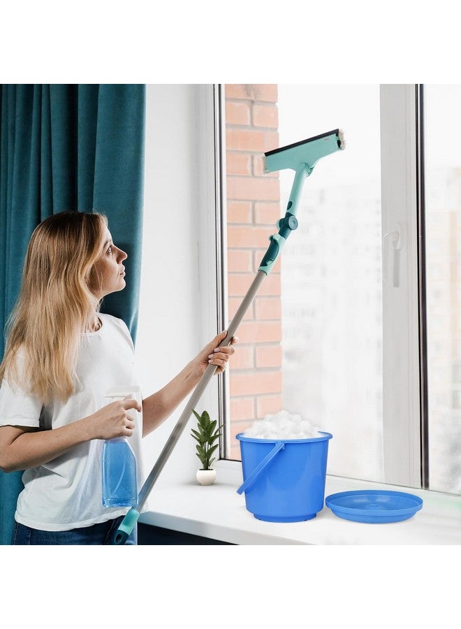 Kuber Industries Bucket with Lid | Plastic Bucket for Mopping | Bucket for Cleaning | Storage Container Bucket | Water Storage Bucket | Bathroom Bucket | Plain Bucket | 5 LTR | Blue - Image 5