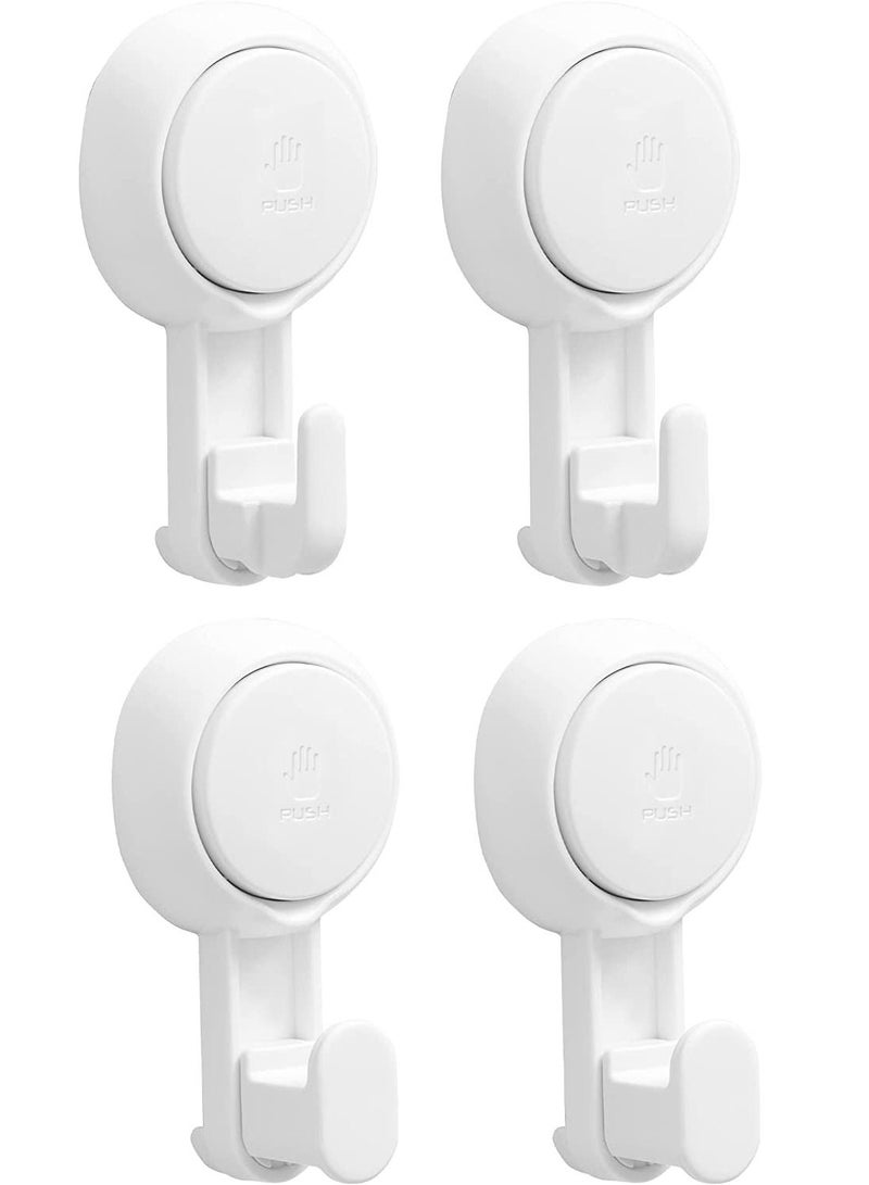 Y&D Suction Cup Hooks  No Drilling Heavy Duty Shower Max Hold 11lbs  Hooks Waterproof for Bathroom and Kitchen Towel Loofah  Bathrobe Clothes 4 Pack - Image 1