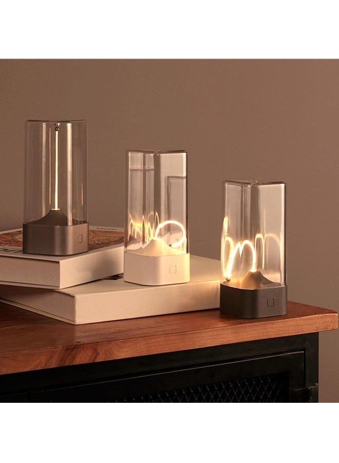 Osowake Minimalist Desk Lamp, Cordless Table Lamp, LED Rechargeable Modern Nightstand Lights, Dimmable Lamp, Soft Glow, Flicker Free, Eye Protection Rechargeable Modern Night Light Silver Minimalist Desk Lamp - Image 3