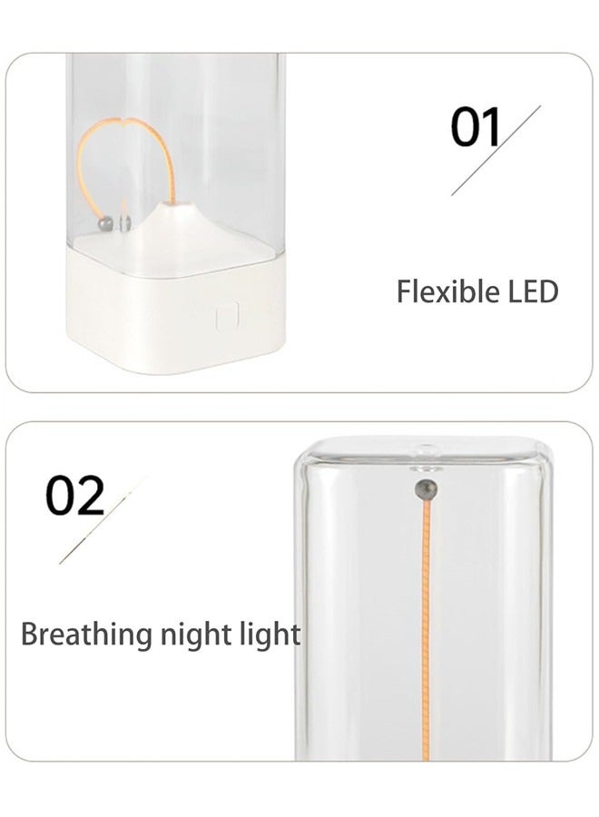 Osowake Minimalist Desk Lamp, Cordless Table Lamp, LED Rechargeable Modern Nightstand Lights, Dimmable Lamp, Soft Glow, Flicker Free, Eye Protection Rechargeable Modern Night Light Silver Minimalist Desk Lamp - Image 5