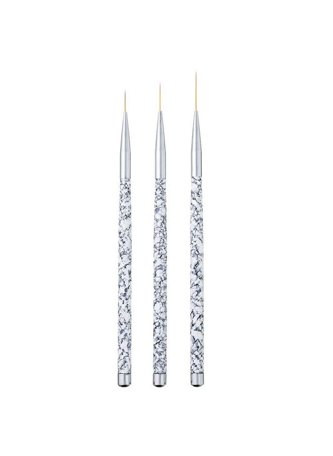 Tbestmax - Tbestmax Professional Fine Nail Art Liner Brush UV Gel Painting Acrylic Nail Brushes Striping Brushes for Short Strokes, Details, Blending, Elongated Lines 3 pcs - Image 1