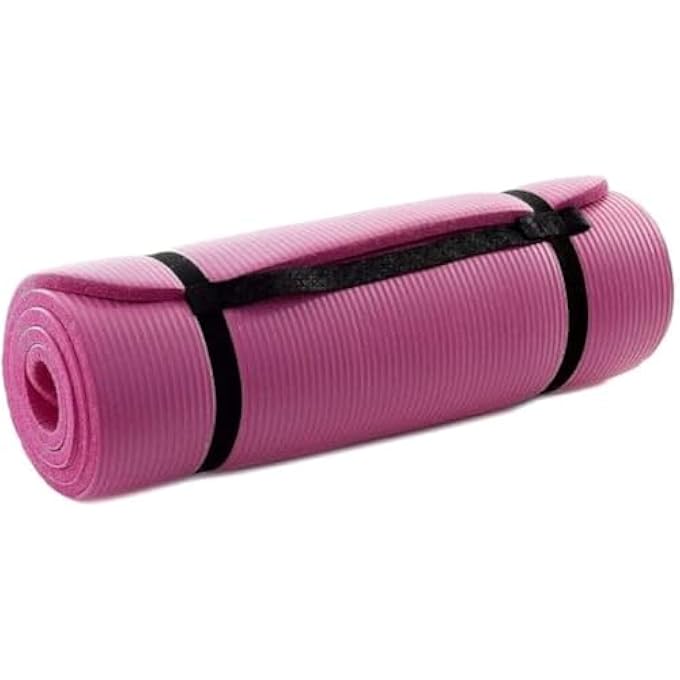 Prosource Premium 1/2-Inch Extra Thick 71-Inch Long High Density Exercise Yoga Mat With Comfort Foam And Carrying Case