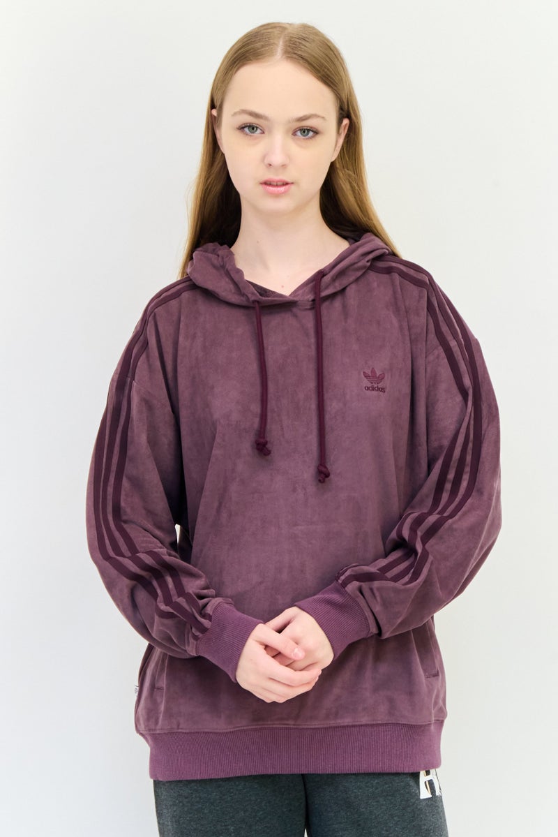 adidas Originals Women Sportswear Fit Long Sleeve Training Hoodies, Dark Mauve  - Image 1