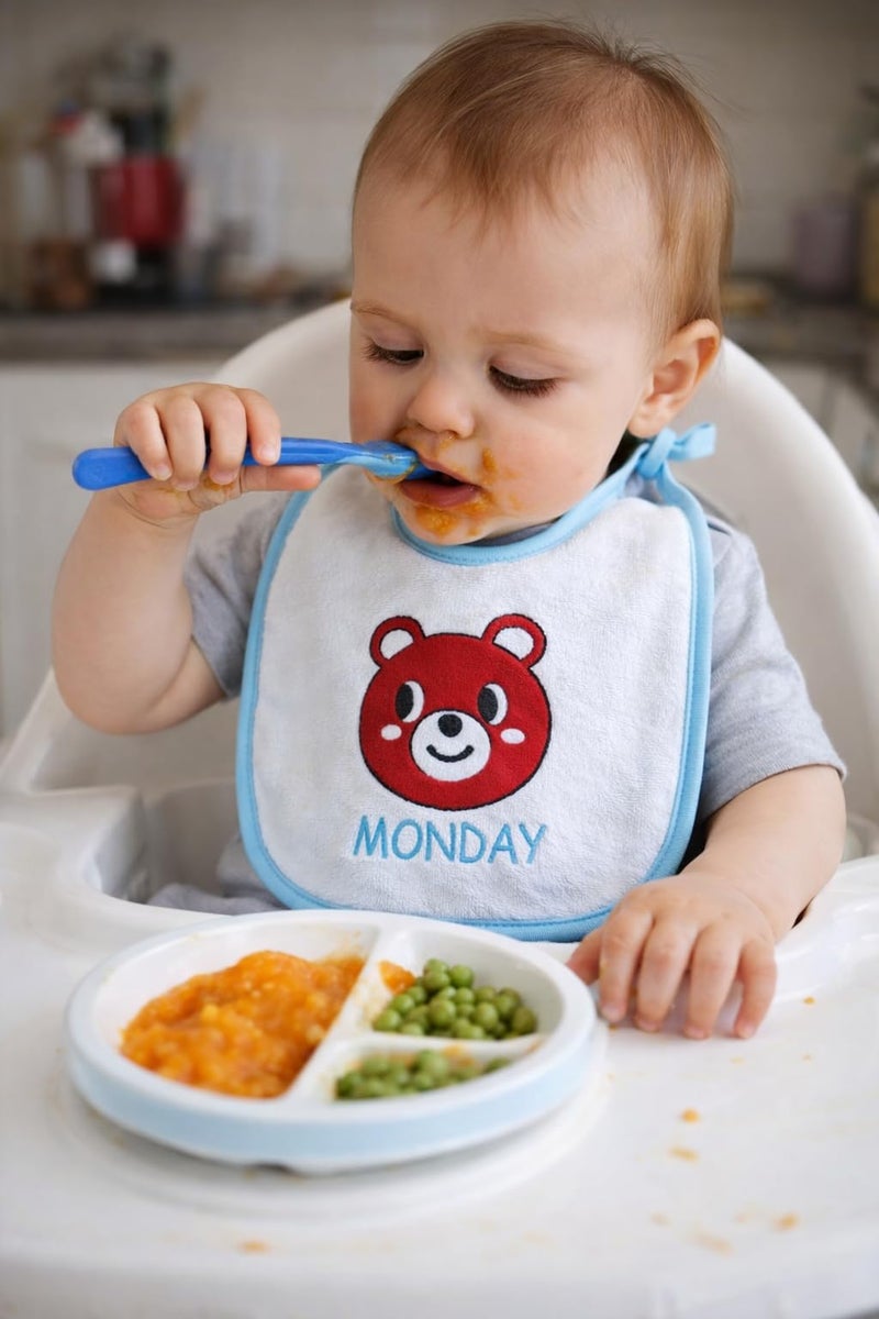 Alya Newborn Baby Cotton Waterproof Multi Color 7 Days Baby Bibs Monday to Sunday Bibs (Pack of 7) (0-2 Years) - Image 2