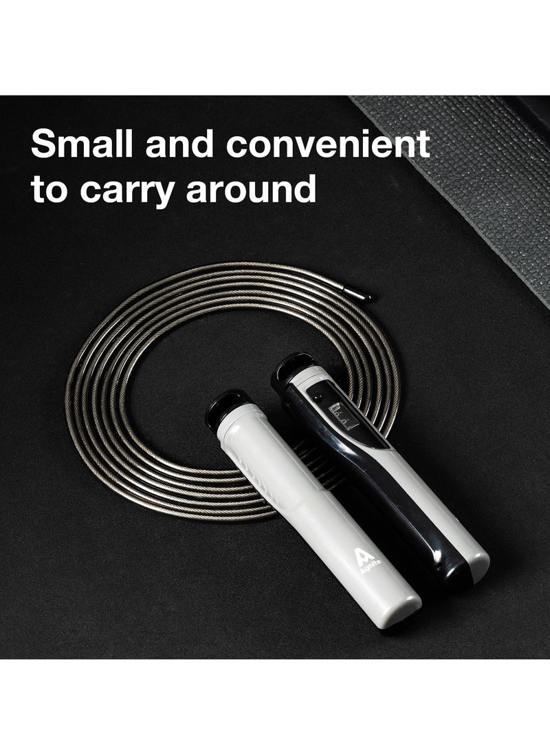 Deli Agnite Er031 Digital Counting Jump Rope, Adjustable Speed Rope With Lcd Counter, Smooth Bearings, And Steel Cable For Fitness, Cardio, And Workout Training.  - Image 5