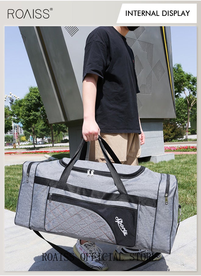 roaiss Large-Capacity Shoulder Bag Outdoor Sports Portable Clothing Storage Bag Can Be Folded for Short Trips  - Image 5