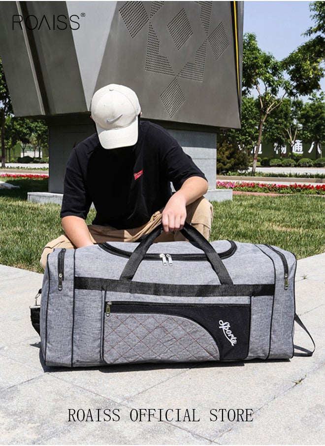 roaiss Large-Capacity Shoulder Bag Outdoor Sports Portable Clothing Storage Bag Can Be Folded for Short Trips  - Image 4