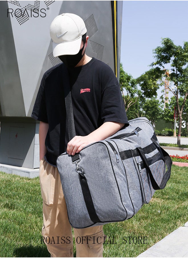 roaiss Large-Capacity Shoulder Bag Outdoor Sports Portable Clothing Storage Bag Can Be Folded for Short Trips  - Image 1