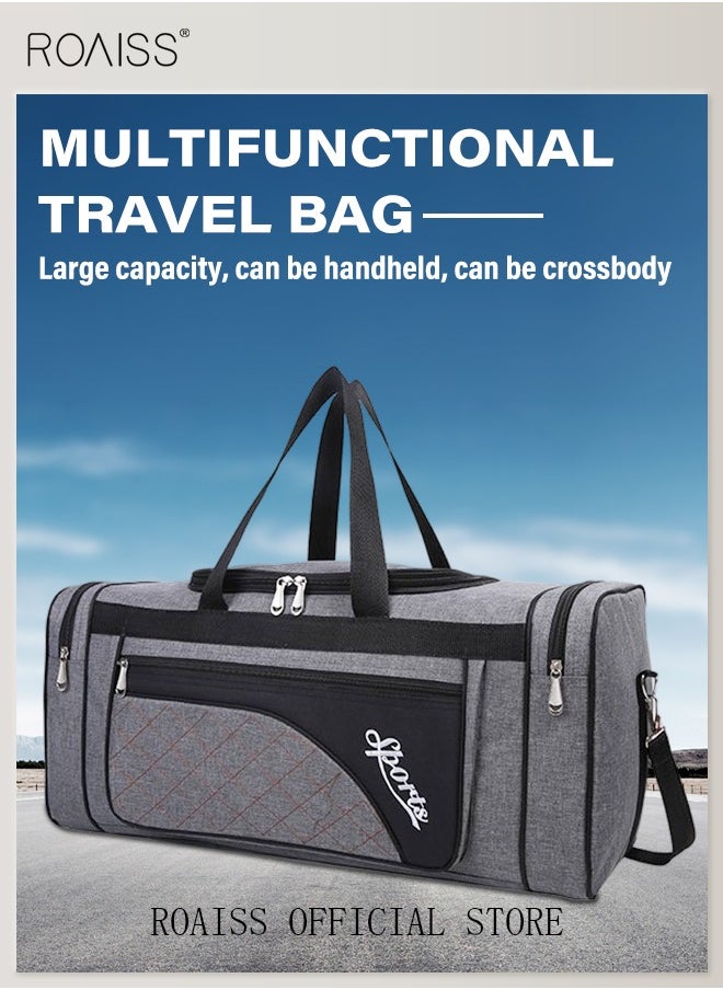 roaiss Large-Capacity Shoulder Bag Outdoor Sports Portable Clothing Storage Bag Can Be Folded for Short Trips  - Image 3
