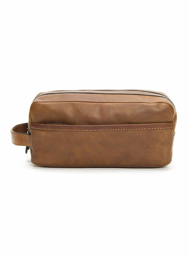 Frye Men's Logan Large Travel Dopp Kit, Dark Brown, One size - Image 1