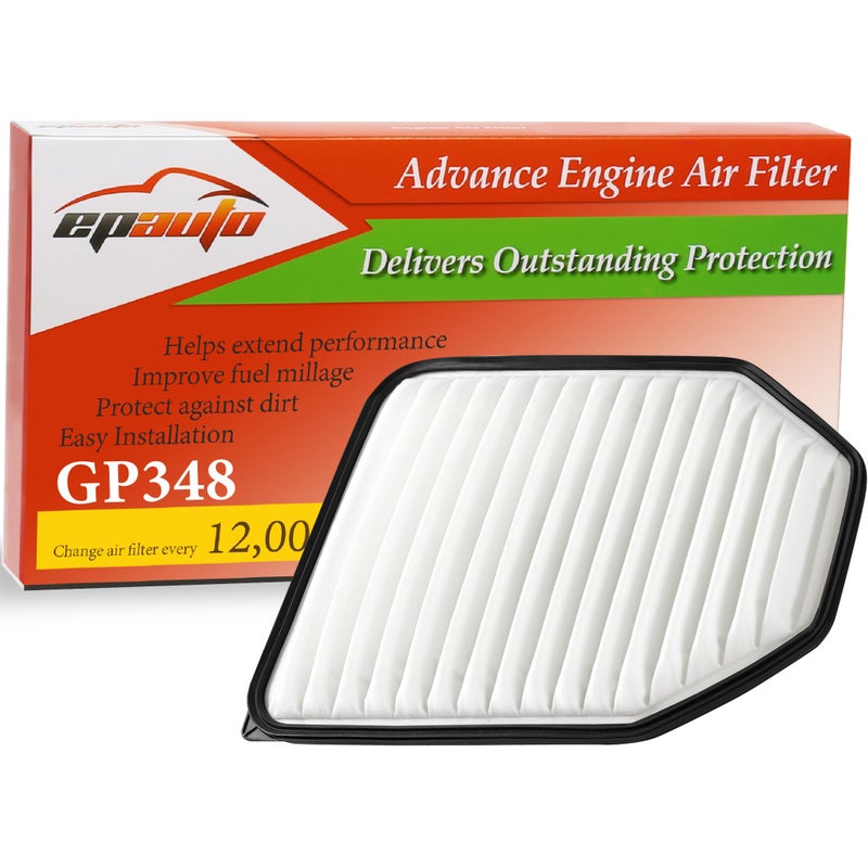 EPAuto GP348 CA10348 Engine Air Filter Replacement for Jeep Wrangler 20072017 Wrangler JK 2018