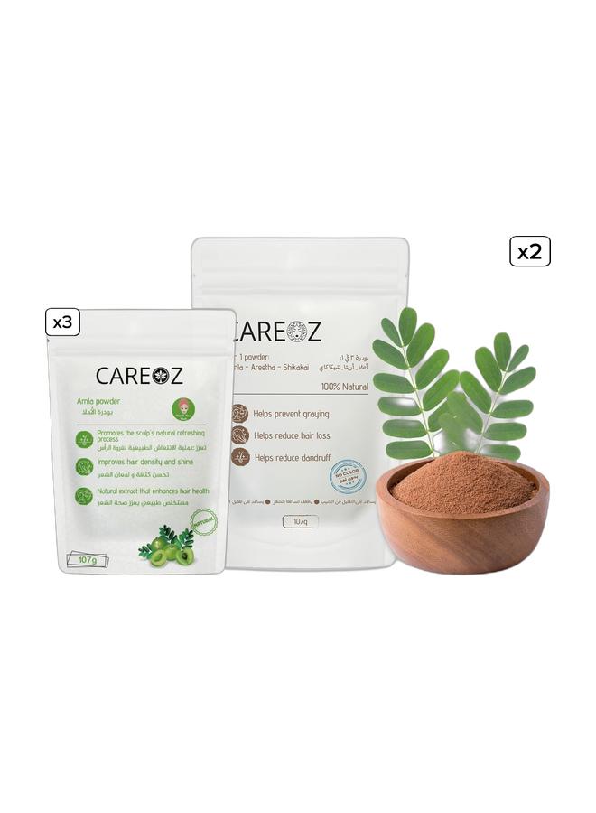 CAREOZ Ultimate Hair Revival 5X Power Bundle – Maximum Shine, Strength & Growth Boost - Image 1