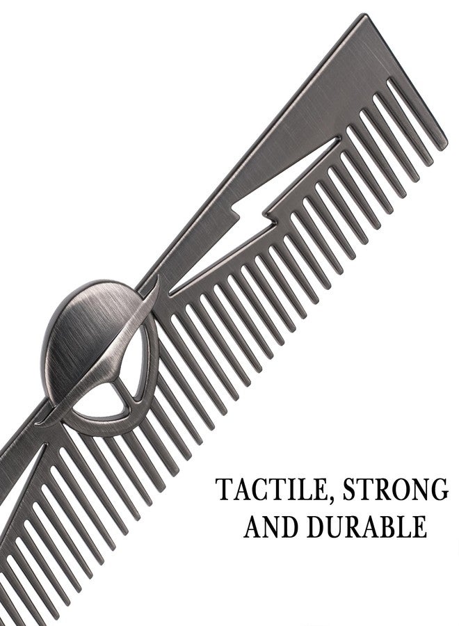 Linkidea Men's Beard Comb, Fine Tooth Facial Hair Grooming & Styling Tool, Anti-Static, Portable Pocket Size for Travel, Compatible with All Beard Types (Grey) - Image 5