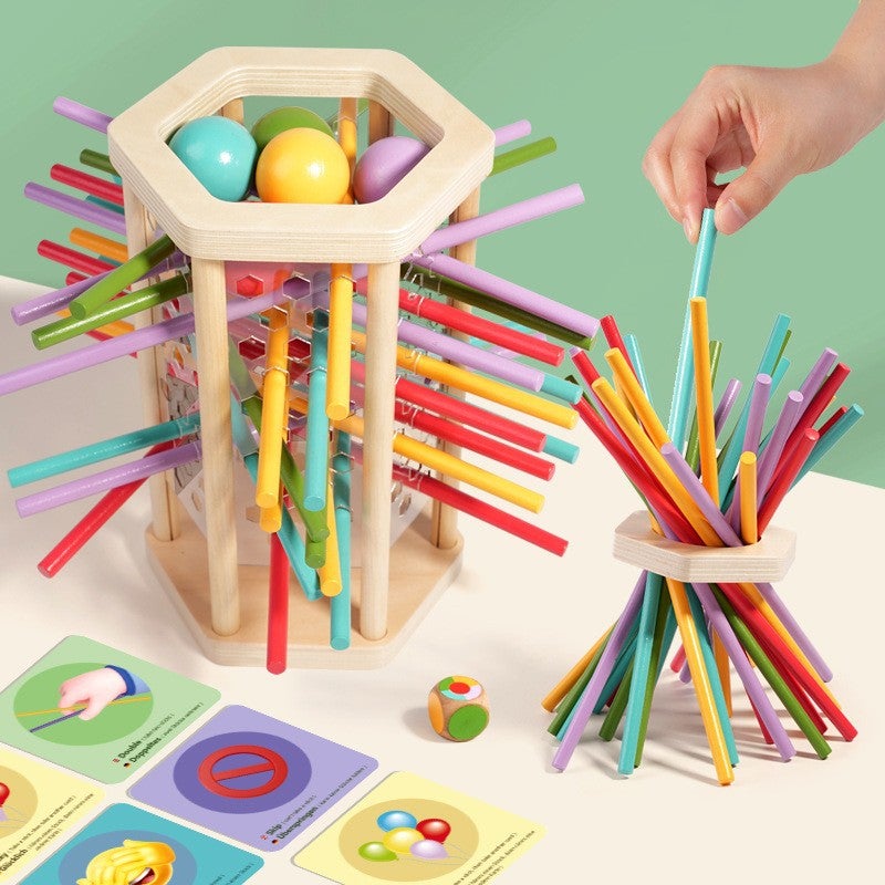 Children's Wooden Three-In-One Balance Tower – Educational Sensory Training Toy for Ages 4-6 - Image 5