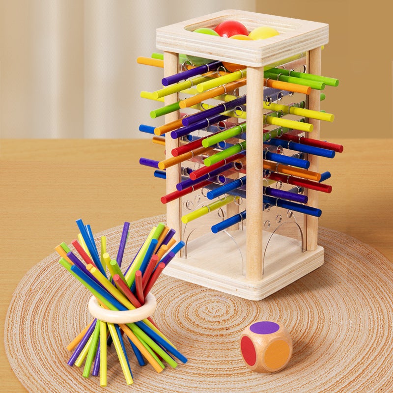 Children's Wooden Three-In-One Balance Tower – Educational Sensory Training Toy for Ages 4-6 - Image 1